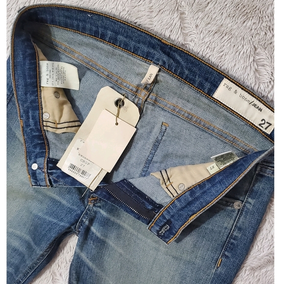 H/P🎉Rag&Bone The Ensenada Slim Crop Straight leg Jeans 27 - Picture 10 of 16